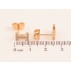 Серьги Xuping цвет Позолота 18K пусеты "Буква І" фото №2 Серьги Xuping цвет Позолота 18K пусеты "Буква І" фото №2