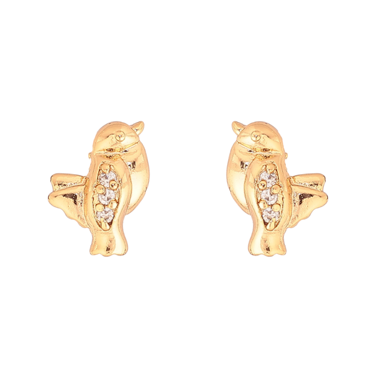 Серьги Xuping цвет Позолота 18K пусеты "Птички" фото №11 Серьги Xuping цвет Позолота 18K пусеты "Птички" фото №11