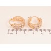 Серьги Xuping цвет Позолота 18K замок-булавка "Узор с кристаллами" ø 1.7см фото №2 Серьги Xuping цвет Позолота 18K замок-булавка "Узор с кристаллами" ø 1.7см фото №2