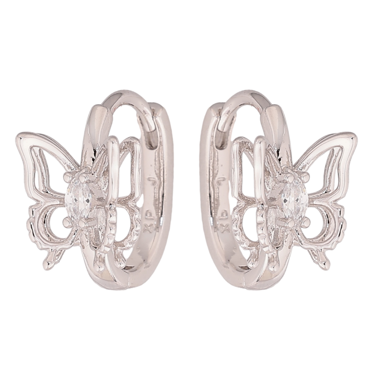 Сережки Xuping колір Родій колечка "Метелики" фото №16
