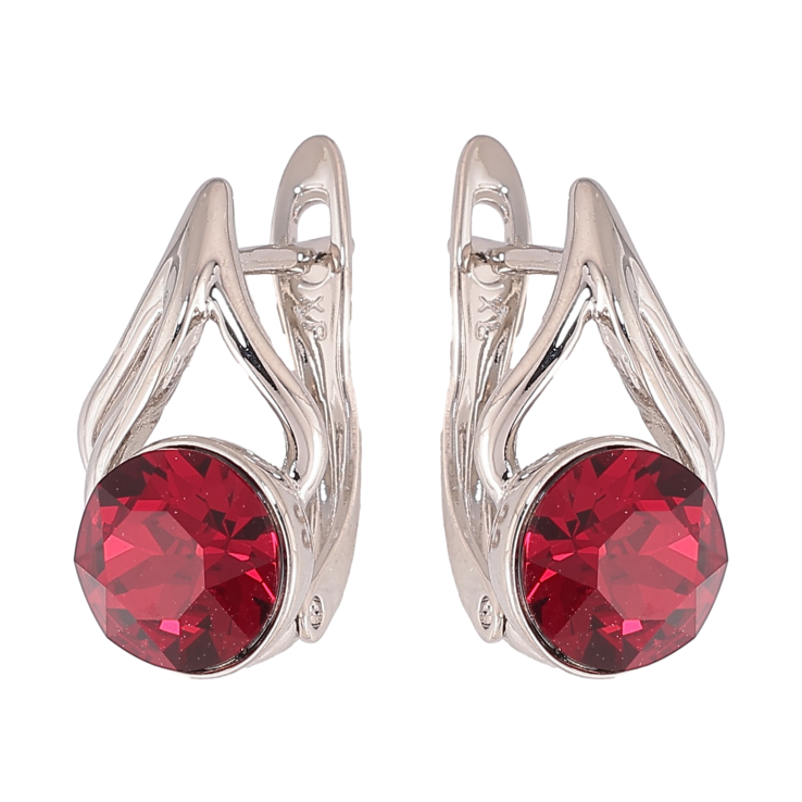 Серьги Xuping цвет Родий с кристаллами Swarovski английский замок "Узор с кристаллами Siam" фото №25 Серьги Xuping цвет Родий с кристаллами Swarovski английский замок "Узор с кристаллами Siam" фото №25