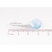 Серьги Xuping цвет Родий с кристаллами Swarovski французский замок "Фигурный кристалл Aquamarine" фото №3