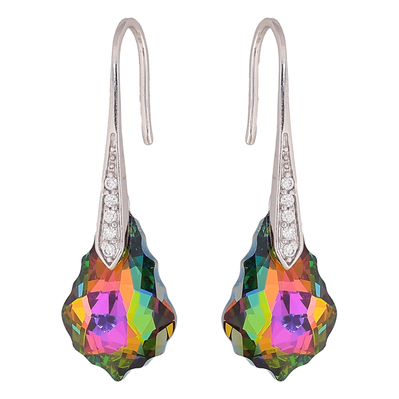 Сережки Xuping колір Родій з кристалами Swarovski французький замок "Фігурний кристал Vitrail Medium" фото №10 Сережки Xuping колір Родій з кристалами Swarovski французький замок "Фігурний кристал Vitrail Medium" фото №10