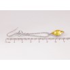 Серьги Xuping цвет Родий с кристаллами Swarovski французский замок "Кристалл Sunflower на цепочке" фото №3 Серьги Xuping цвет Родий с кристаллами Swarovski французский замок "Кристалл Sunflower на цепочке" фото №3