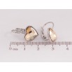 Серьги Xuping цвет Родий с кристаллами Swarovski французский замок "Кристальное сердечко Golden Shadow на дужке" фото №2 Серьги Xuping цвет Родий с кристаллами Swarovski французский замок "Кристальное сердечко Golden Shadow на дужке" фото №2