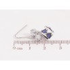 Серьги Xuping цвет Родий с кристаллами Swarovski французский замок "Кристальные кубики Bermuda Blue с бантами" фото №3 Серьги Xuping цвет Родий с кристаллами Swarovski французский замок "Кристальные кубики Bermuda Blue с бантами" фото №3