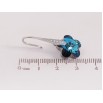 Сережки Xuping колір Родій з кристалами Swarovski французький замок "Кристальні квіточки Metallic Blue" фото №3 Сережки Xuping колір Родій з кристалами Swarovski французький замок "Кристальні квіточки Metallic Blue" фото №3