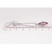 Серьги Xuping цвет Родий с кристаллами Swarovski французский замок "Цепочка с кристаллом Amethyst" фото №3 Серьги Xuping цвет Родий с кристаллами Swarovski французский замок "Цепочка с кристаллом Amethyst" фото №3