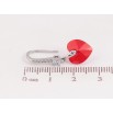 Сережки Xuping колір Родій з кристалами Swarovski французький замок "Серця Siam" фото №3 Сережки Xuping колір Родій з кристалами Swarovski французький замок "Серця Siam" фото №3