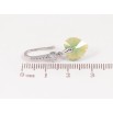 Серьги Xuping цвет Родий с кристаллами Swarovski французский замок "Сердца Peridot" фото №3