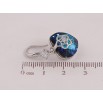Серьги Xuping цвет Родий с кристаллами Swarovski французский замок "Сердечки Metallic Blue с цветочной накладкой" фото №4 Серьги Xuping цвет Родий с кристаллами Swarovski французский замок "Сердечки Metallic Blue с цветочной накладкой" фото №4