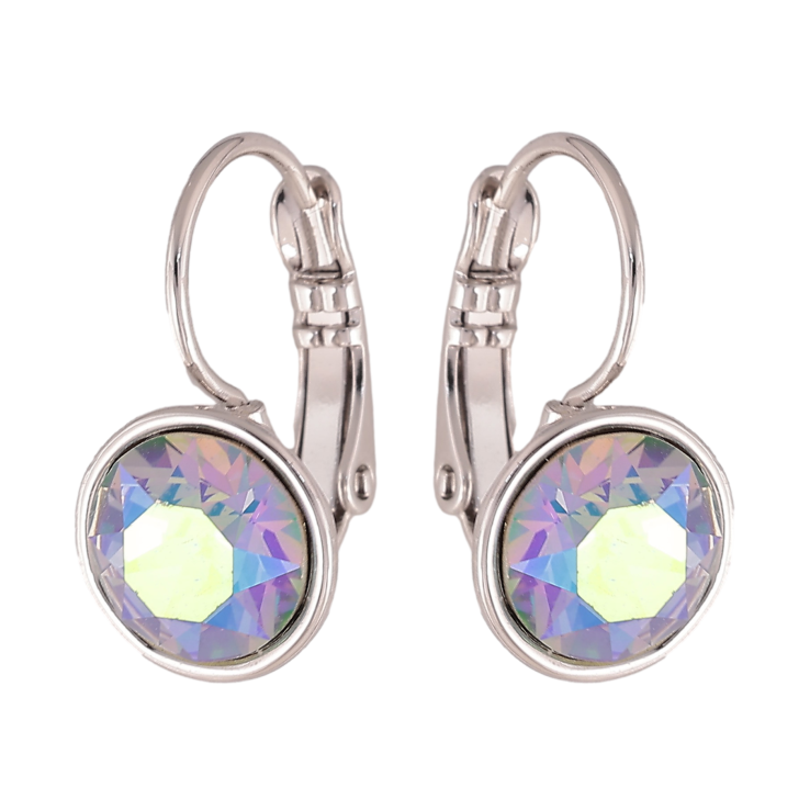 Серьги Xuping цвет Родий с кристаллами Swarovski французский замок "Кристаллы Peridot Shimmer" ø 10мм фото №8 Серьги Xuping цвет Родий с кристаллами Swarovski французский замок "Кристаллы Peridot Shimmer" ø 10мм фото №8