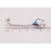 Сережки Xuping колір Родій з кристалами Swarovski пусети "Підвіски з кристалами Bermuda Blue" фото №3