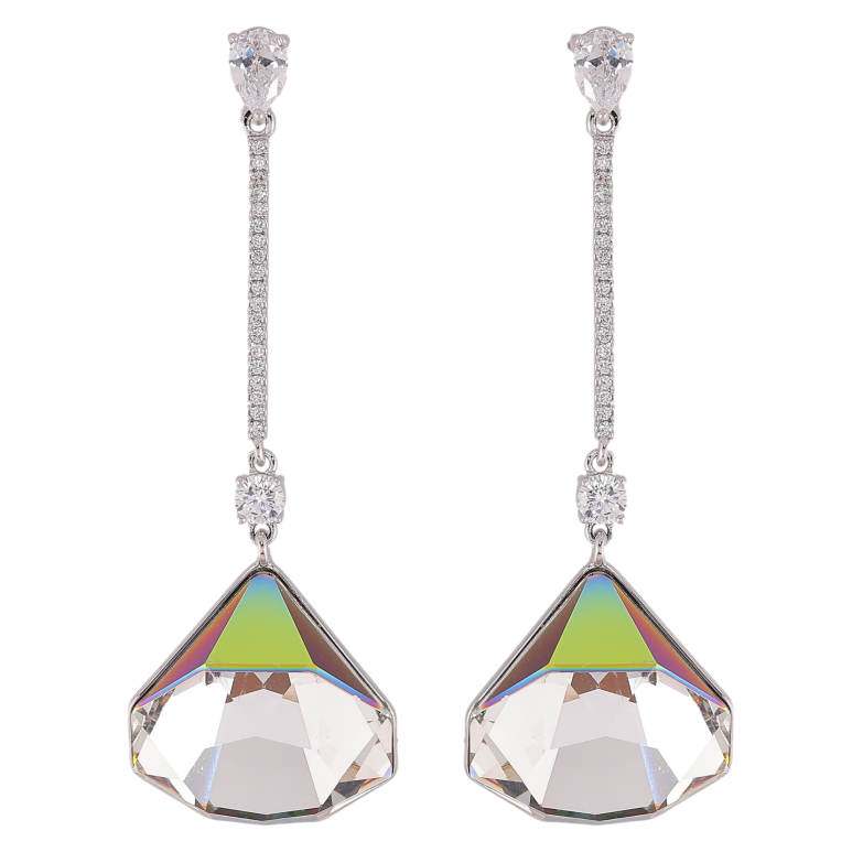 Сережки Xuping колір Родій з кристалами Swarovski пусети "Підвіски з кристалами Vitrail Medium" фото №18 Сережки Xuping колір Родій з кристалами Swarovski пусети "Підвіски з кристалами Vitrail Medium" фото №18