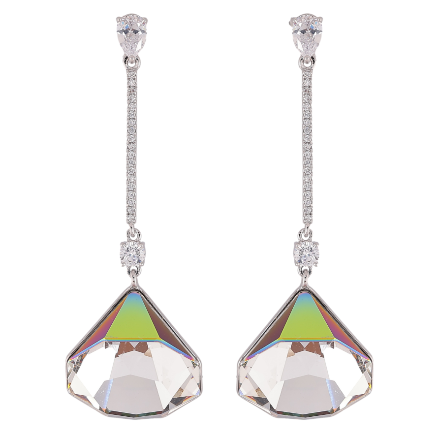 Сережки Xuping колір Родій з кристалами Swarovski пусети "Підвіски з кристалами Vitrail Medium" фото №1 Сережки Xuping колір Родій з кристалами Swarovski пусети "Підвіски з кристалами Vitrail Medium" фото №1
