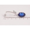 Сережки Xuping колір Родій з кристалами Swarovski пусети "Кристальні дуги з метеликами та підвісками Bermuda Blue" фото №3 Сережки Xuping колір Родій з кристалами Swarovski пусети "Кристальні дуги з метеликами та підвісками Bermuda Blue" фото №3