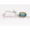 Сережки Xuping колір Родій з кристалами Swarovski пусети "Кристалеві дуги з метеликами та підвісками Vitrail Medium" фото №3 Сережки Xuping колір Родій з кристалами Swarovski пусети "Кристалеві дуги з метеликами та підвісками Vitrail Medium" фото №3
