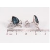 Сережки Xuping колір Родій з кристалами Swarovski пусети "Кристальний бутон Montana" фото №3 Сережки Xuping колір Родій з кристалами Swarovski пусети "Кристальний бутон Montana" фото №3