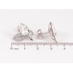 Серьги Xuping цвет Родий с кристаллами Swarovski пусеты "Кристальный бутон Сlear листики инкрустация" фото №3 Серьги Xuping цвет Родий с кристаллами Swarovski пусеты "Кристальный бутон Сlear листики инкрустация" фото №3
