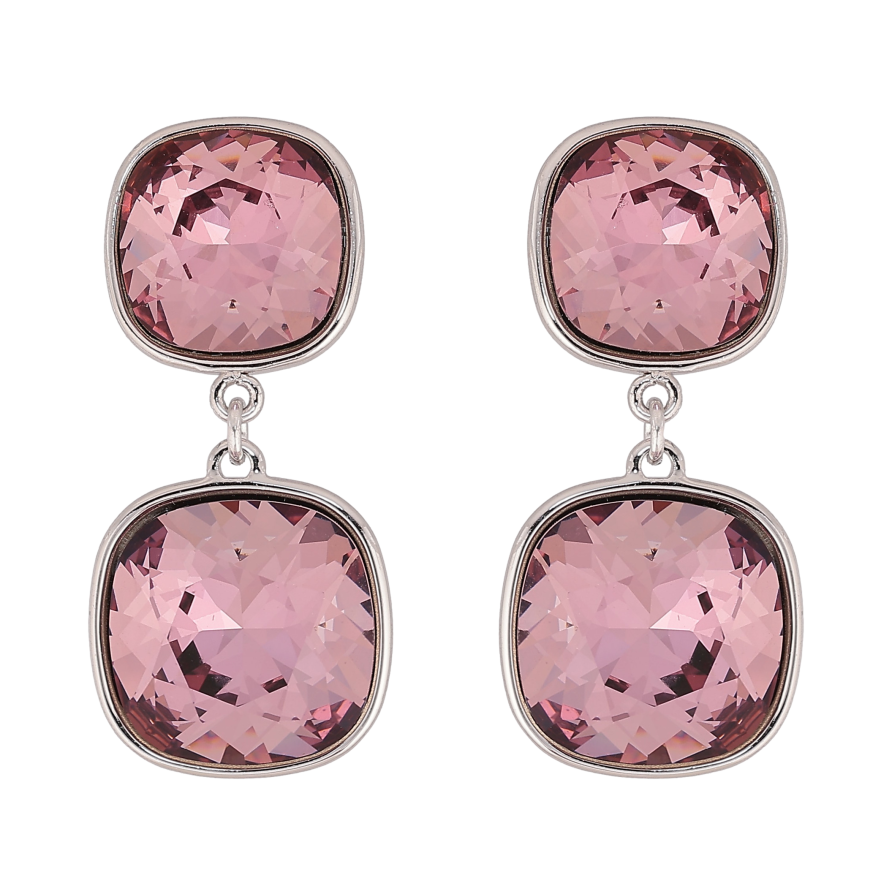 Сережки Xuping колір Родій з кристалами Swarovski пусети "Кристали ограновування подушечка Amethyst" фото №1 Сережки Xuping колір Родій з кристалами Swarovski пусети "Кристали ограновування подушечка Amethyst" фото №1