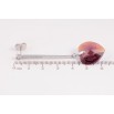 Серьги Xuping цвет Родий с кристаллами Swarovski пусеты "Подвески кристальные сердечки Burgundy" фото №4 Серьги Xuping цвет Родий с кристаллами Swarovski пусеты "Подвески кристальные сердечки Burgundy" фото №4