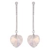 Серьги Xuping цвет Родий с кристаллами Swarovski пусеты "Подвески кристальные сердечки Shimmer" фото №3 Серьги Xuping цвет Родий с кристаллами Swarovski пусеты "Подвески кристальные сердечки Shimmer" фото №3
