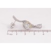 Сережки Xuping колір Родій з кристалами Swarovski пусети "Романтика із кристалом Sunshine Delite" фото №3