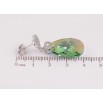 Серьги Xuping цвет Родий с кристаллами Swarovski пусеты "Сердце с кристальной подвеской Erinite" фото №3