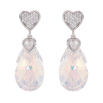 Серьги Xuping цвет Родий с кристаллами Swarovski пусеты "Сердце с кристальной подвеской Shimmer" фото №3 Серьги Xuping цвет Родий с кристаллами Swarovski пусеты "Сердце с кристальной подвеской Shimmer" фото №3