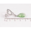 Серьги Xuping цвет Родий с кристаллами Swarovski пусеты "Сердечки с подвеской кристалл Peridot" фото №3 Серьги Xuping цвет Родий с кристаллами Swarovski пусеты "Сердечки с подвеской кристалл Peridot" фото №3