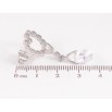 Серьги Xuping цвет Родий с кристаллами Swarovski пусеты "Сердечки с подвеской кристалл Shimmer" фото №3 Серьги Xuping цвет Родий с кристаллами Swarovski пусеты "Сердечки с подвеской кристалл Shimmer" фото №3