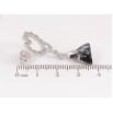 Сережки Xuping колір Родій з кристалами Swarovski пусети "Сердечки з підвіскою кристал Silver Night" фото №3