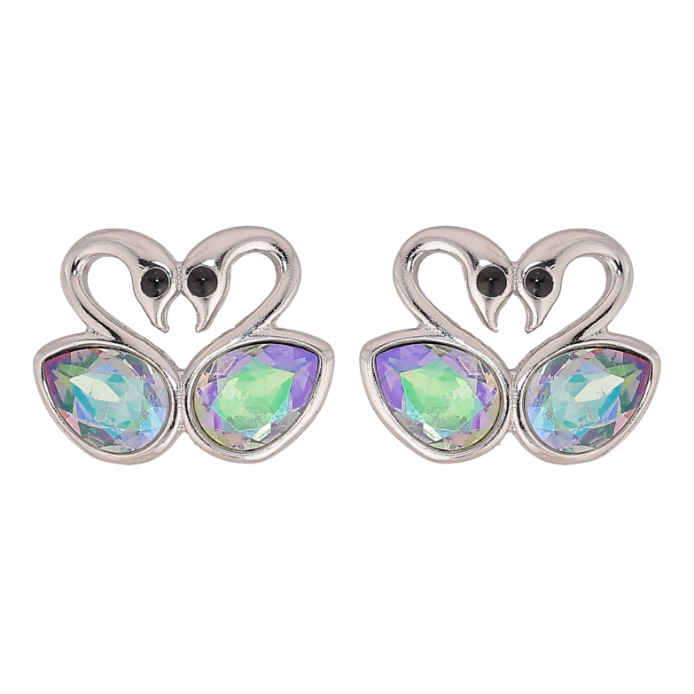 Серьги Xuping цвет Родий с кристаллами Swarovski пусеты "Влюбленные лебеди с кристаллами Paradise Shine" фото №9 Серьги Xuping цвет Родий с кристаллами Swarovski пусеты "Влюбленные лебеди с кристаллами Paradise Shine" фото №9