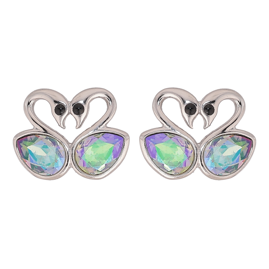 Сережки Xuping колір Родій з кристалами Swarovski пусети "Закохані лебеді з кристалами Paradise Shine" фото №1 Сережки Xuping колір Родій з кристалами Swarovski пусети "Закохані лебеді з кристалами Paradise Shine" фото №1
