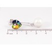 Серьги Xuping цвет Родий с кристаллами Swarovski пусеты-джекеты "Сердечки Vitrail Medium с жемчужинами" фото №4 Серьги Xuping цвет Родий с кристаллами Swarovski пусеты-джекеты "Сердечки Vitrail Medium с жемчужинами" фото №4