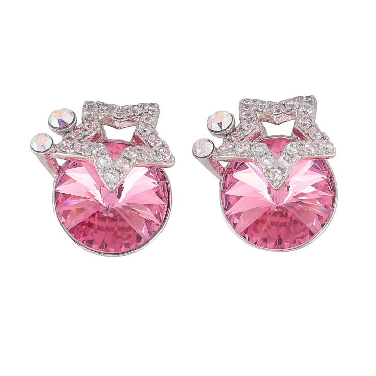 Серьги Xuping цвет Родий с кристаллами Swarovski пусеты "Кристаллы Rose" фото №18 Серьги Xuping цвет Родий с кристаллами Swarovski пусеты "Кристаллы Rose" фото №18