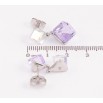 Серьги Xuping цвет Родий с кристаллами Swarovski пусеты "Ассиметричные подвески из кристальных кубиков" фото №2 Серьги Xuping цвет Родий с кристаллами Swarovski пусеты "Ассиметричные подвески из кристальных кубиков" фото №2