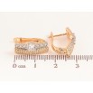 Серьги Xuping цвет позолота 18K + родий английский замок узор с кристаллами фото №2 Серьги Xuping цвет позолота 18K + родий английский замок узор с кристаллами фото №2
