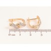 Серьги Xuping цвет позолота 18K + родий английский замок узор с кристаллами фото №2 Серьги Xuping цвет позолота 18K + родий английский замок узор с кристаллами фото №2