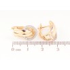 Серьги Xuping цвет позолота 18K + родий английский замок узор с кристаллами фото №2 Серьги Xuping цвет позолота 18K + родий английский замок узор с кристаллами фото №2