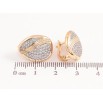 Сережки Xuping колір позолота 18K + родій англійський замок візерунок з інкрустацією кристалами фото №2 Сережки Xuping колір позолота 18K + родій англійський замок візерунок з інкрустацією кристалами фото №2