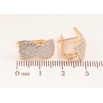 Серьги Xuping цвет позолота 18K + родий английский замок инкрустация кристаллами фото №2 Серьги Xuping цвет позолота 18K + родий английский замок инкрустация кристаллами фото №2