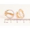 Серьги Xuping цвет позолота 18K + родий английский замок колечки с веточками и кристаллами на одну сторону фото №2 Серьги Xuping цвет позолота 18K + родий английский замок колечки с веточками и кристаллами на одну сторону фото №2