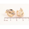 Серьги Xuping цвет позолота 18K + родий английский замок узор с кристаллами фото №2 Серьги Xuping цвет позолота 18K + родий английский замок узор с кристаллами фото №2