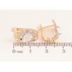 Серьги Xuping цвет позолота 18K + родий английский замок узор с кристаллами фото №2 Серьги Xuping цвет позолота 18K + родий английский замок узор с кристаллами фото №2