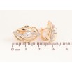Серьги Xuping цвет позолота 18K + родий английский замок узор с кристаллами фото №2 Серьги Xuping цвет позолота 18K + родий английский замок узор с кристаллами фото №2
