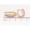 Серьги Xuping цвет позолота 18K + родий английский замок узор с кристаллами фото №2 Серьги Xuping цвет позолота 18K + родий английский замок узор с кристаллами фото №2