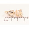 Серьги Xuping цвет позолота 18K + родий английский замок узор с кристаллами фото №2 Серьги Xuping цвет позолота 18K + родий английский замок узор с кристаллами фото №2