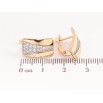 Серьги Xuping цвет позолота 18K + родий английский замок узор с кристаллами фото №2 Серьги Xuping цвет позолота 18K + родий английский замок узор с кристаллами фото №2