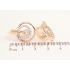 Серьги Xuping цвет позолота 18K + родий английский замок узор с кристаллами фото №2 Серьги Xuping цвет позолота 18K + родий английский замок узор с кристаллами фото №2